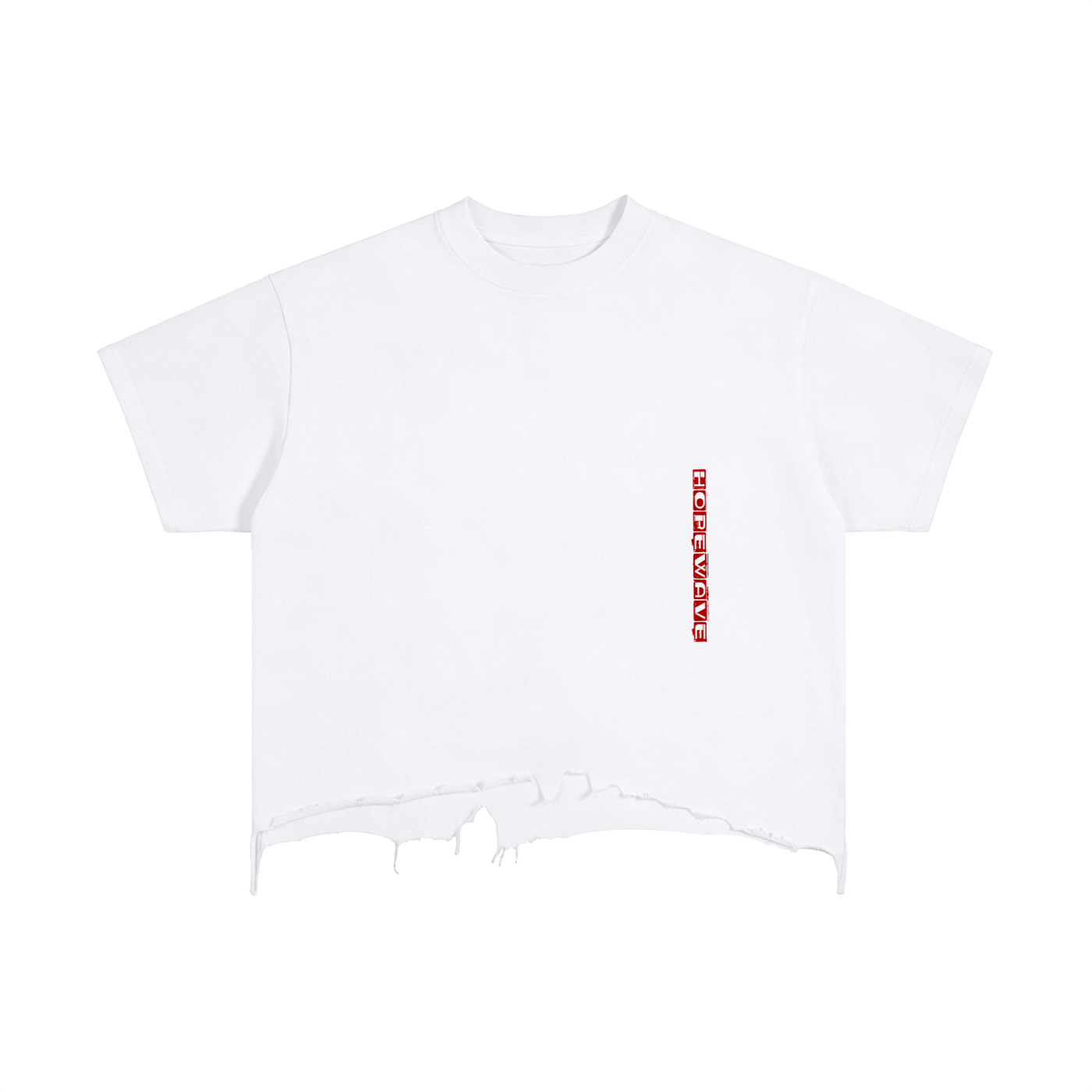 Vintage Wash Boxy Distressed Hem T-Shirt