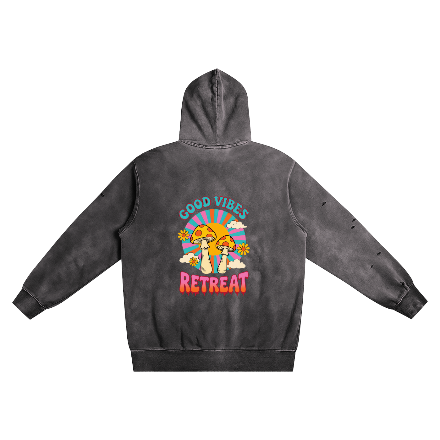 Distressed Vintage Wash Hoodie