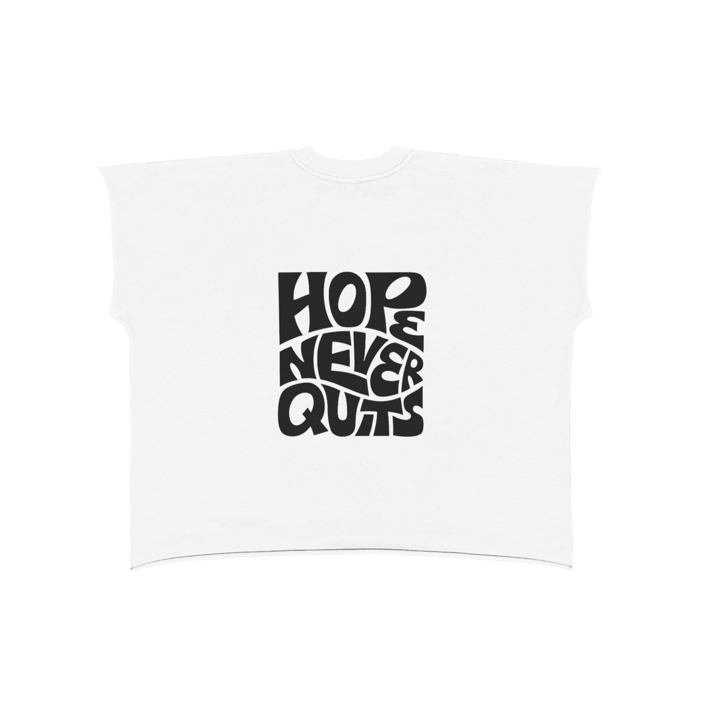 Raw Edge Boxy Non-Shrink T-Shirt
