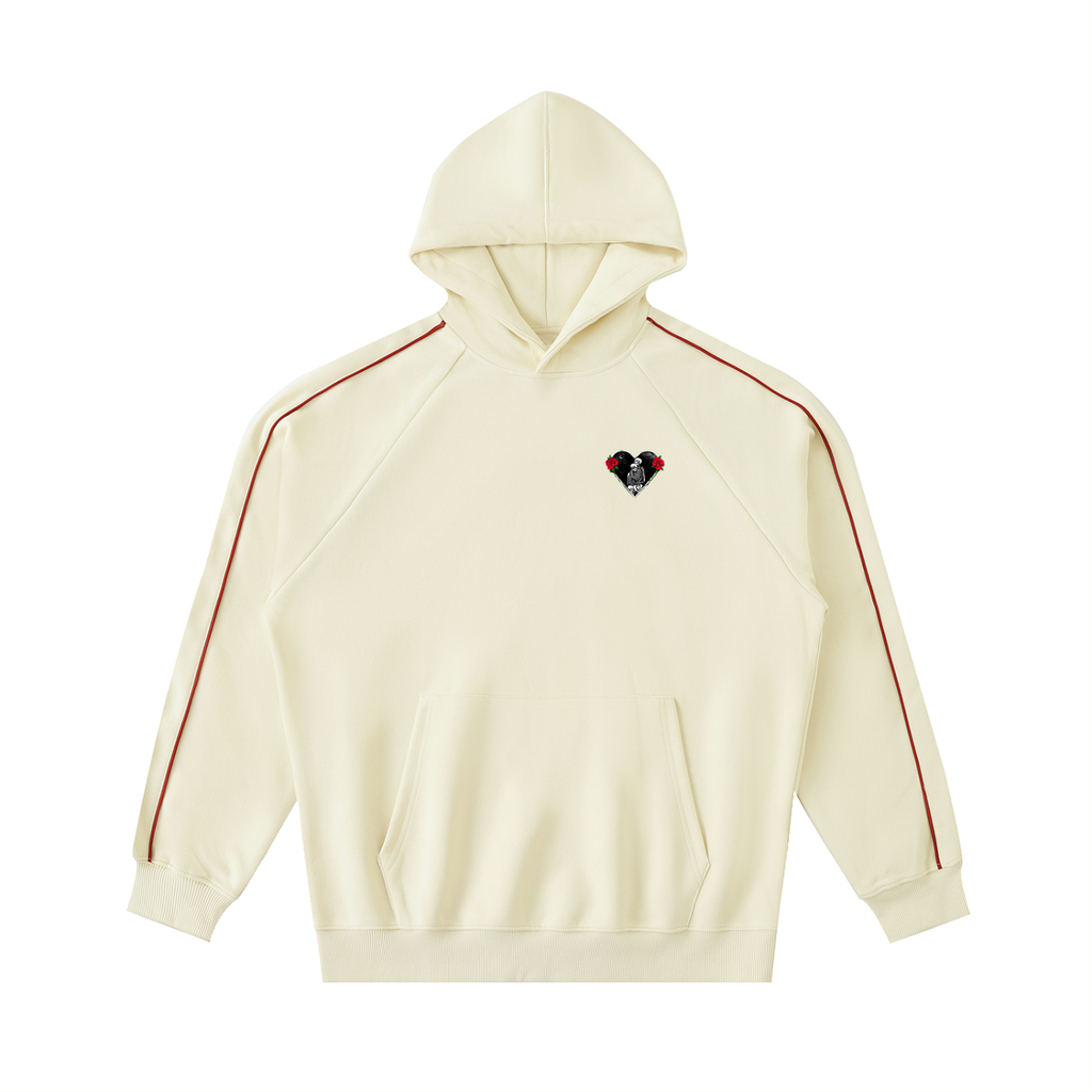 Contrast Piping Raglan Hoodie