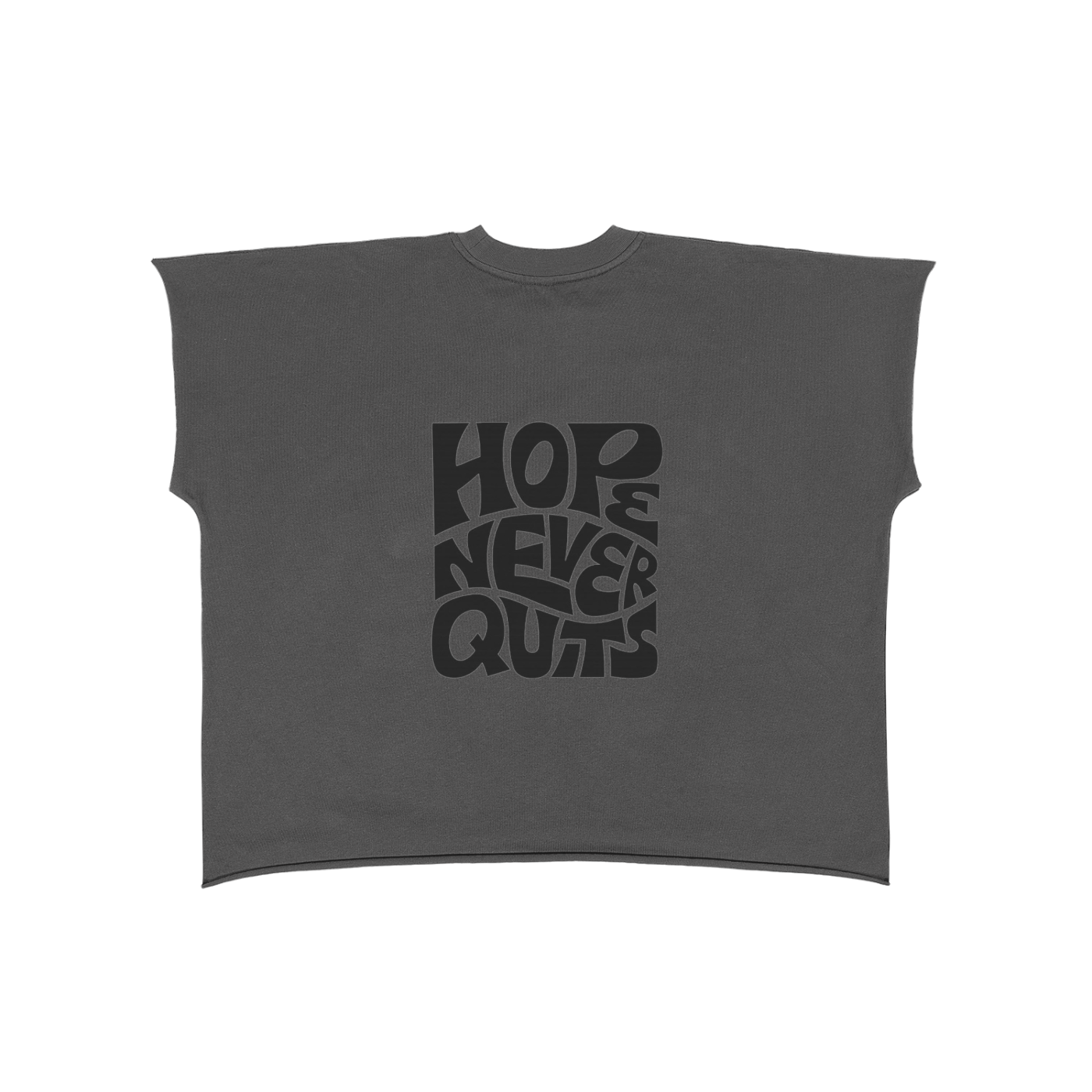 Raw Edge Boxy Non-Shrink T-Shirt