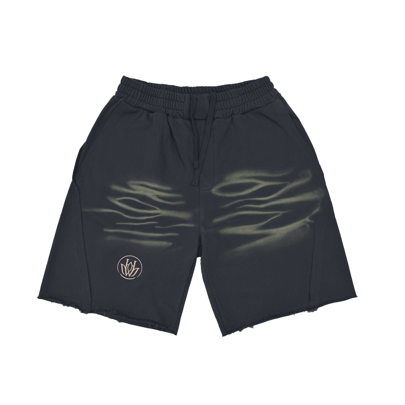 Vintage Washed Tiger Stripes Short Pants