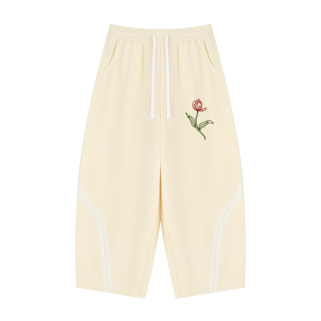 Unisex Wide Leg Piping Sweatpants