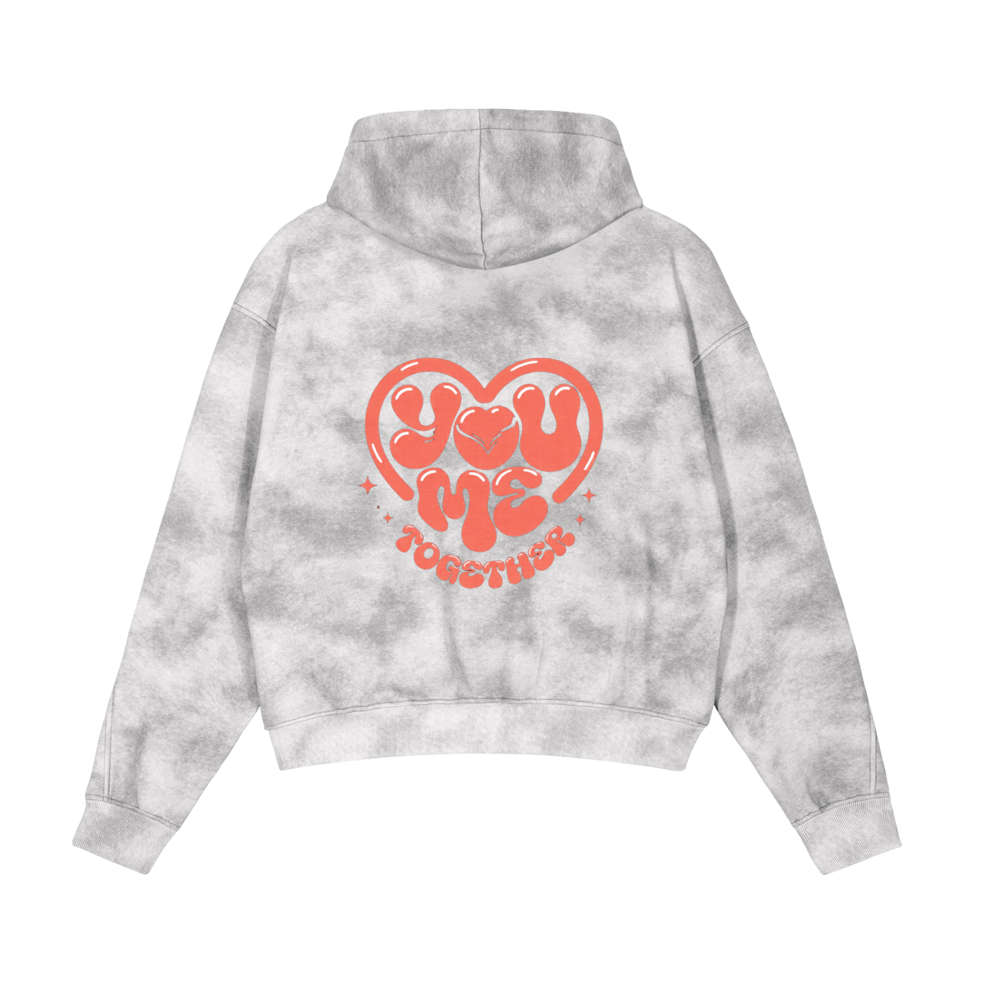 Dirty Washed Zip-Up Fleece Hoodie