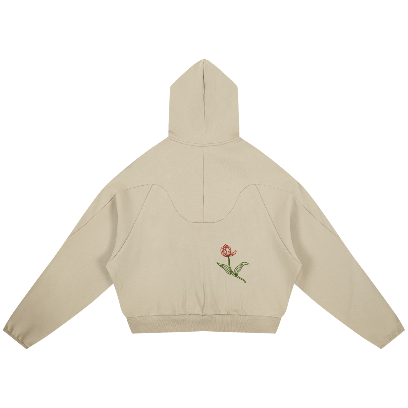 Curved Panel Raglan Hoodie