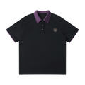 Contrast Collar Raglan Polo Shirt