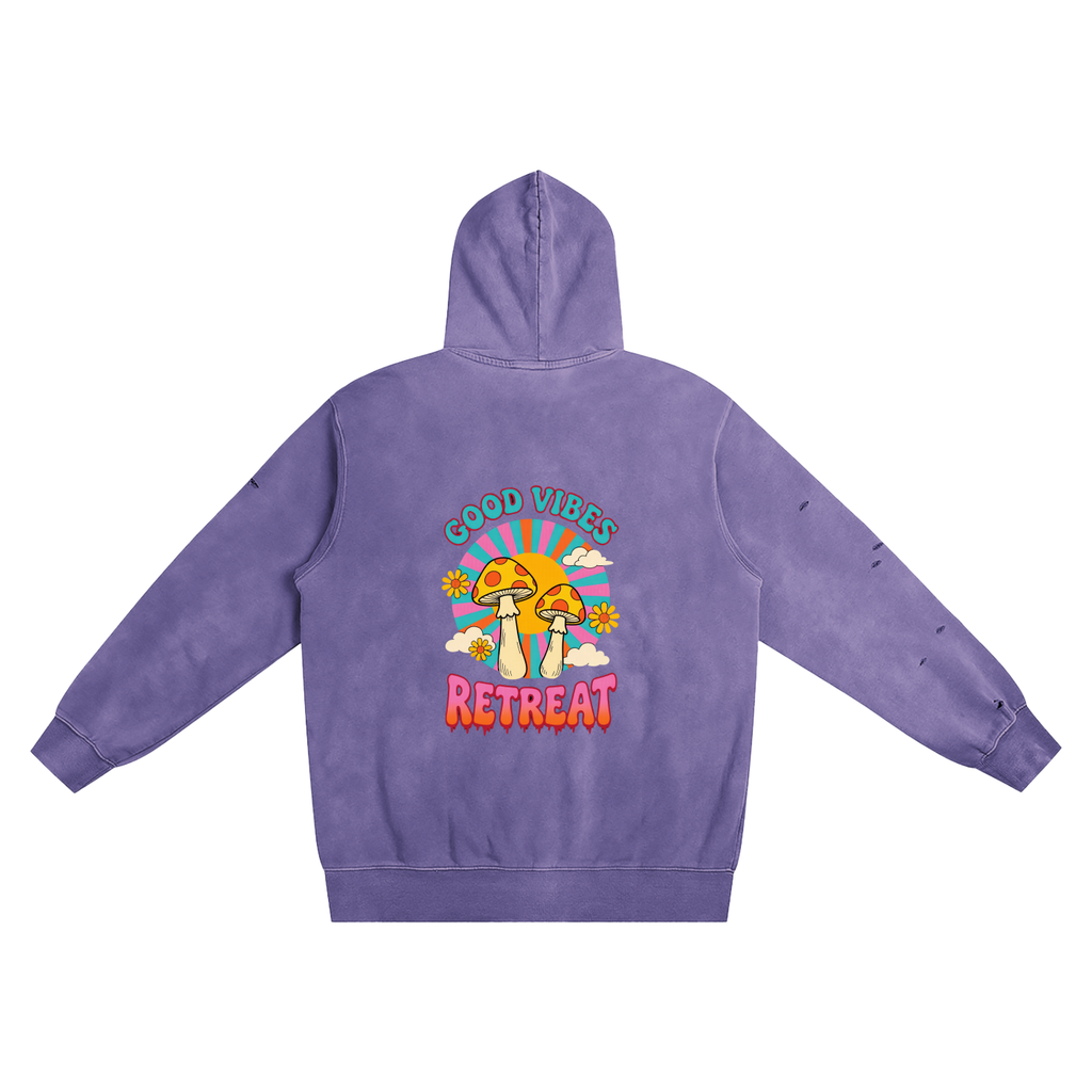 Distressed Vintage Wash Hoodie