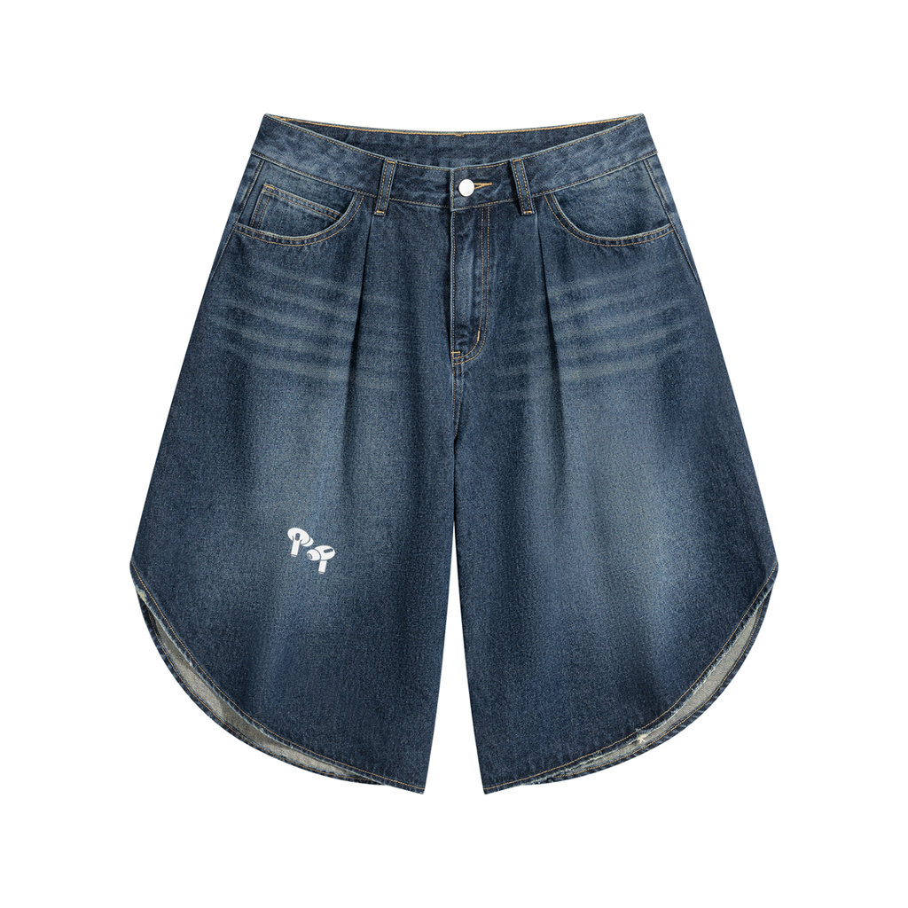 Men’s Wide Leg Denim Shorts