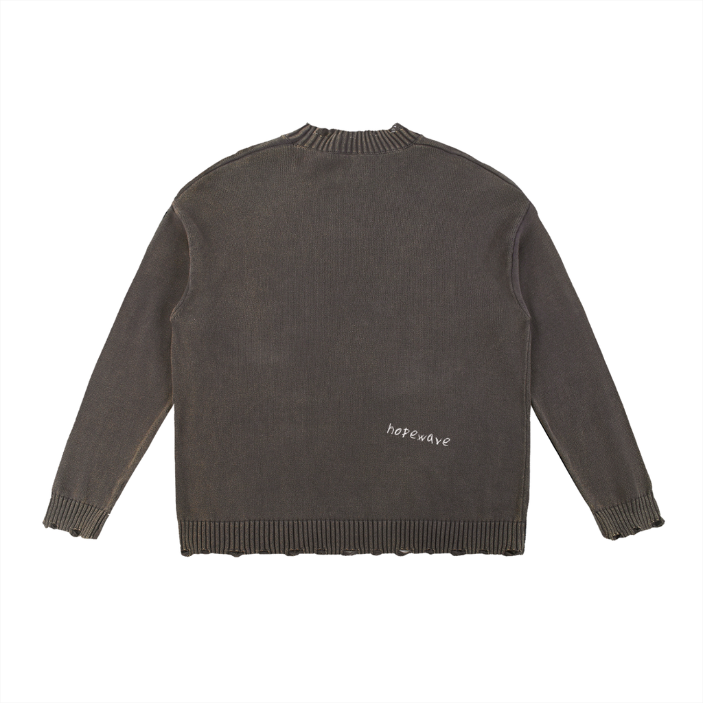 Vintage Washed Hand-Frayed Sweater