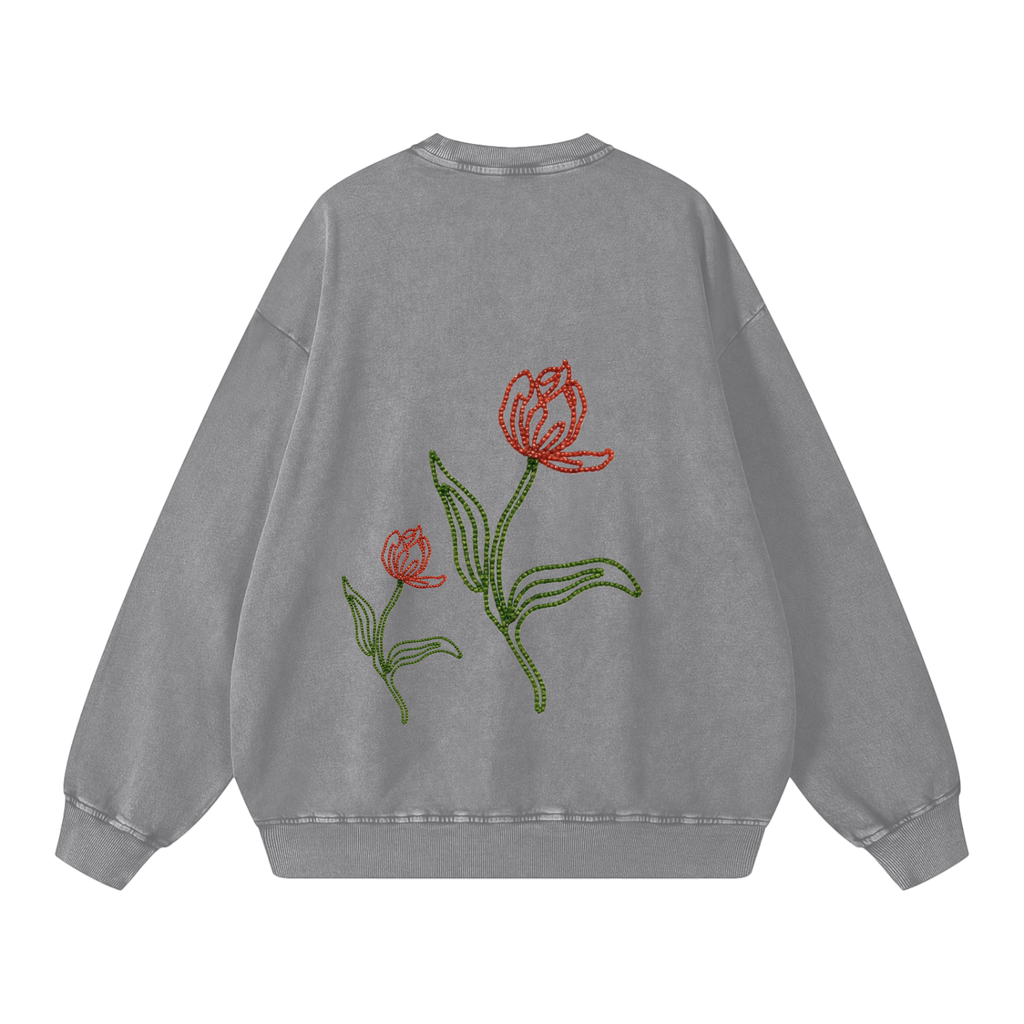 Snow Washed Oversized Sweatshirt