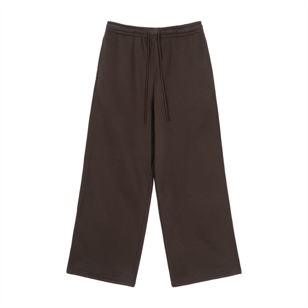 Fleece Drawstring Straight-Leg Sweatpants