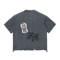 Snow Wash Raw-Hem Boxy T-shirt