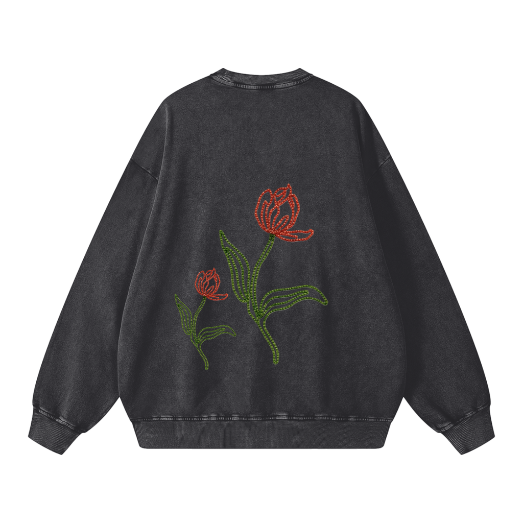 Snow Washed Oversized Sweatshirt