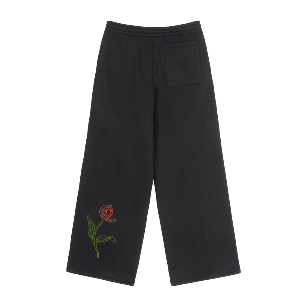 Fleece Drawstring Straight-Leg Sweatpants