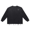 Snow Wash Raw Edge Cotton T-Shirt