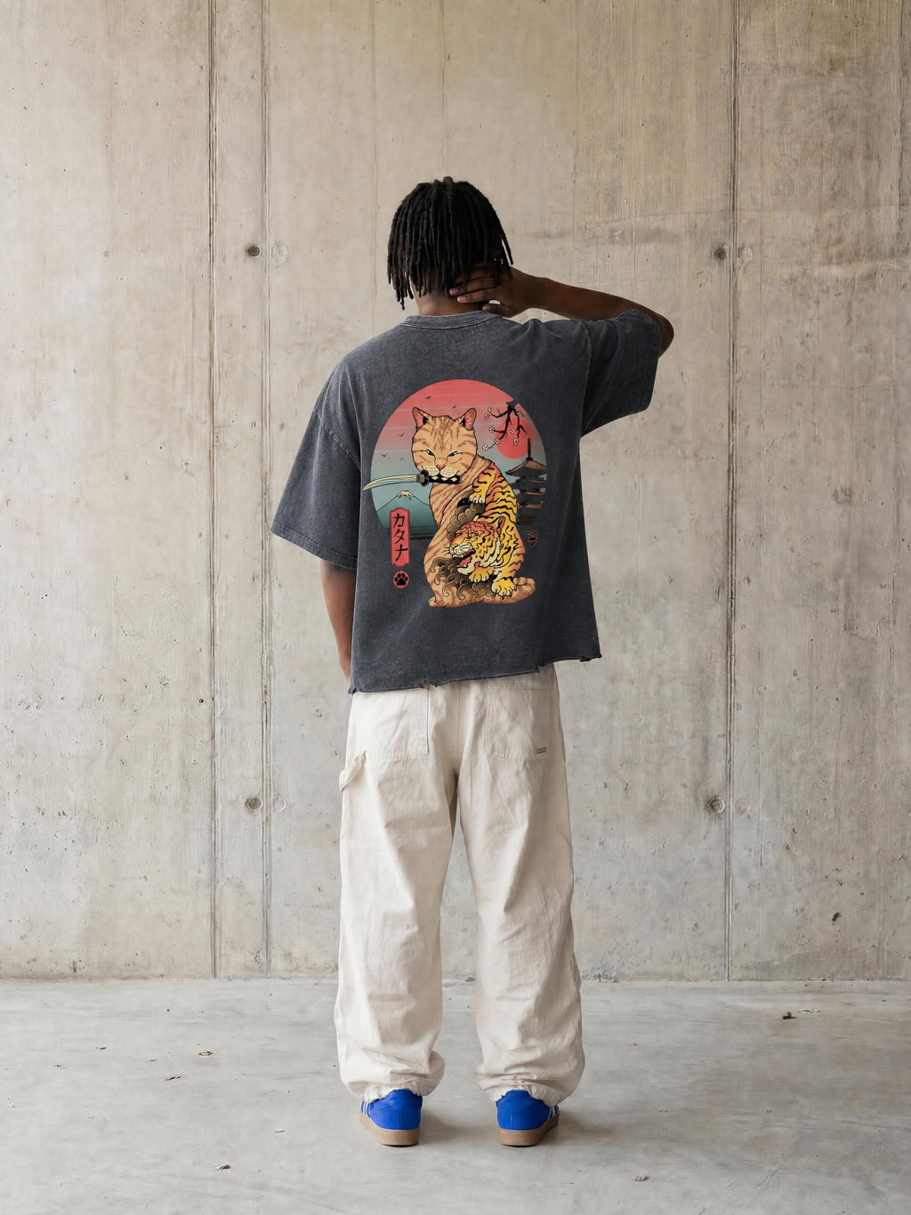 Snow Wash Raw-Hem Boxy T-shirt