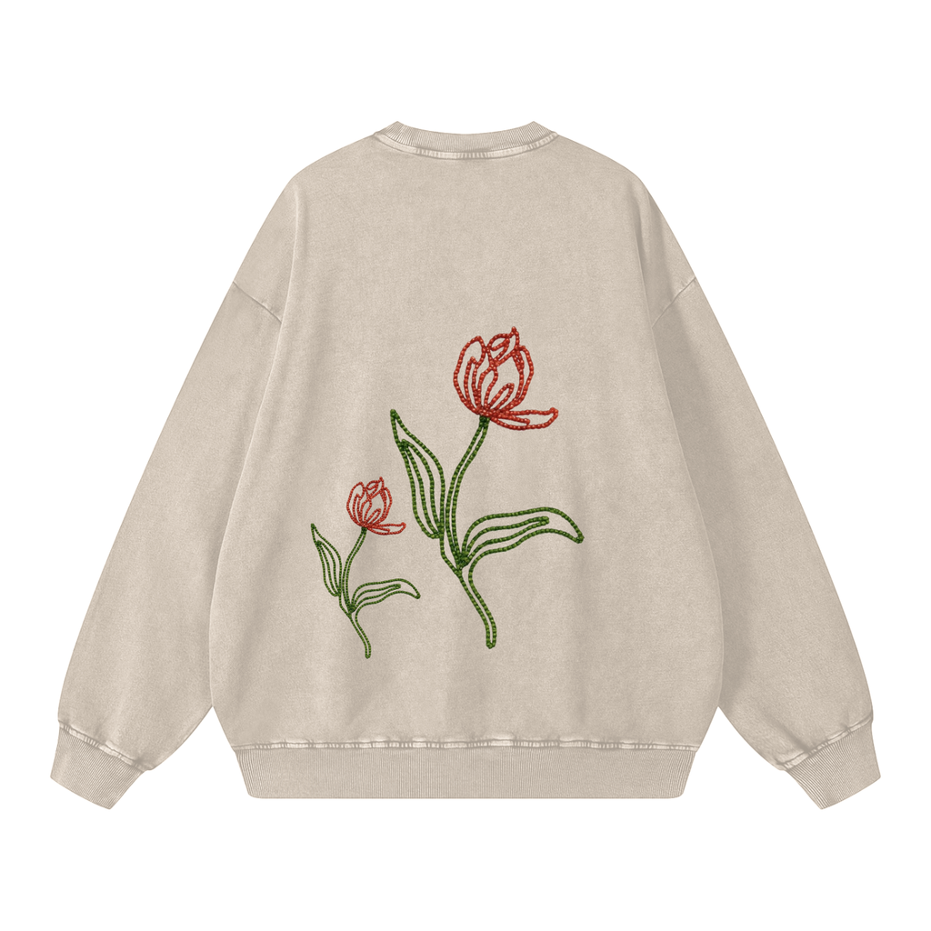 Snow Washed Oversized Sweatshirt