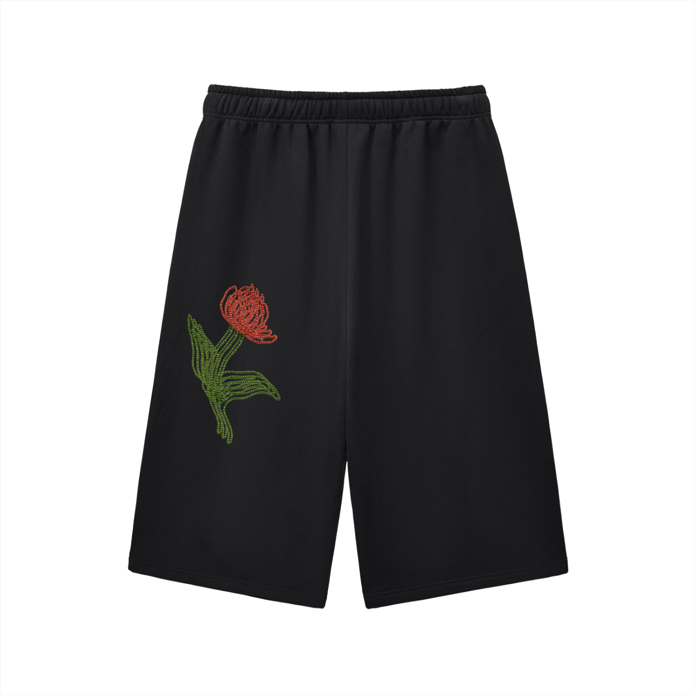 Relaxed Drawstring Three-quarter Sweatpants