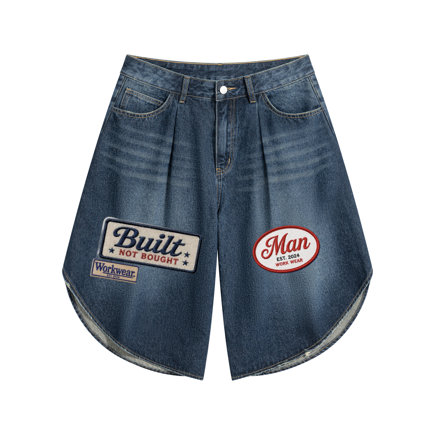 Men’s Wide Leg Denim Shorts