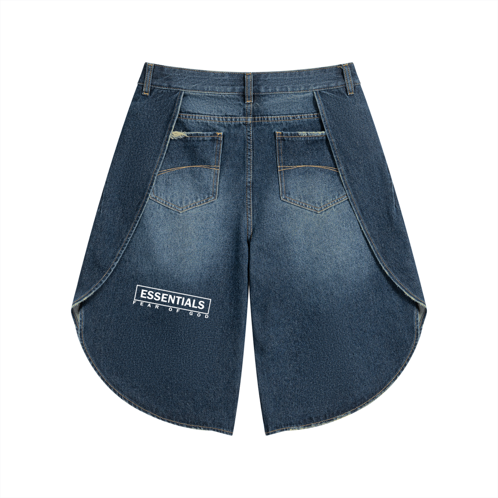 Men’s Wide Leg Denim Shorts
