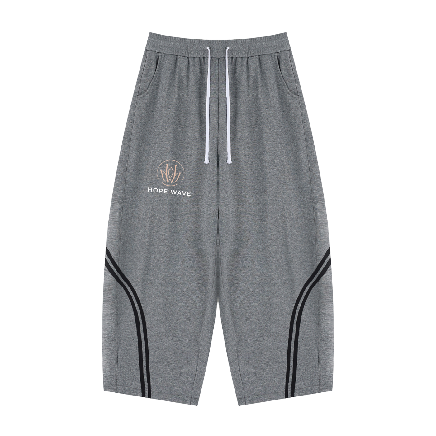 Unisex Wide Leg Piping Sweatpants