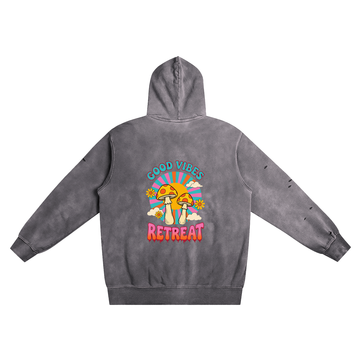 Distressed Vintage Wash Hoodie