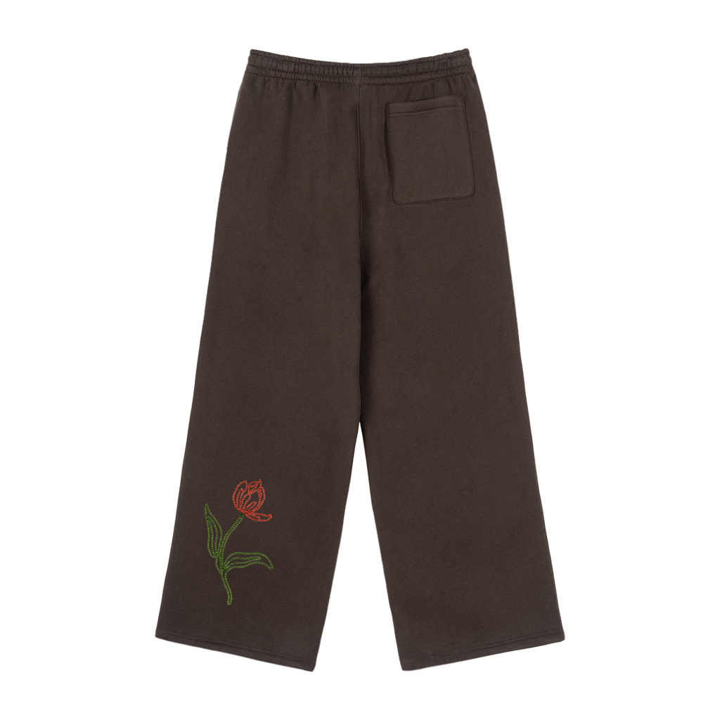 Fleece Drawstring Straight-Leg Sweatpants