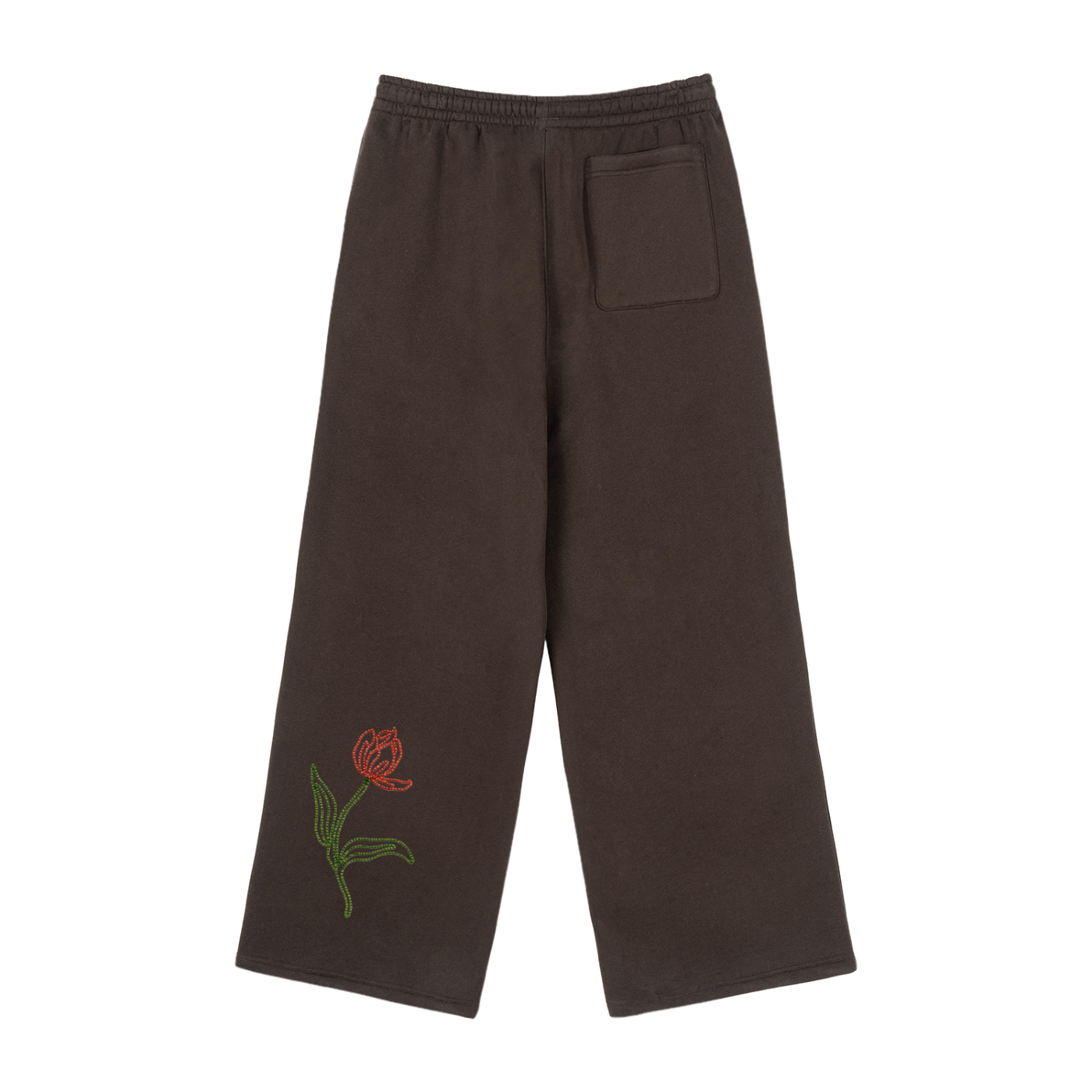 Fleece Drawstring Straight-Leg Sweatpants