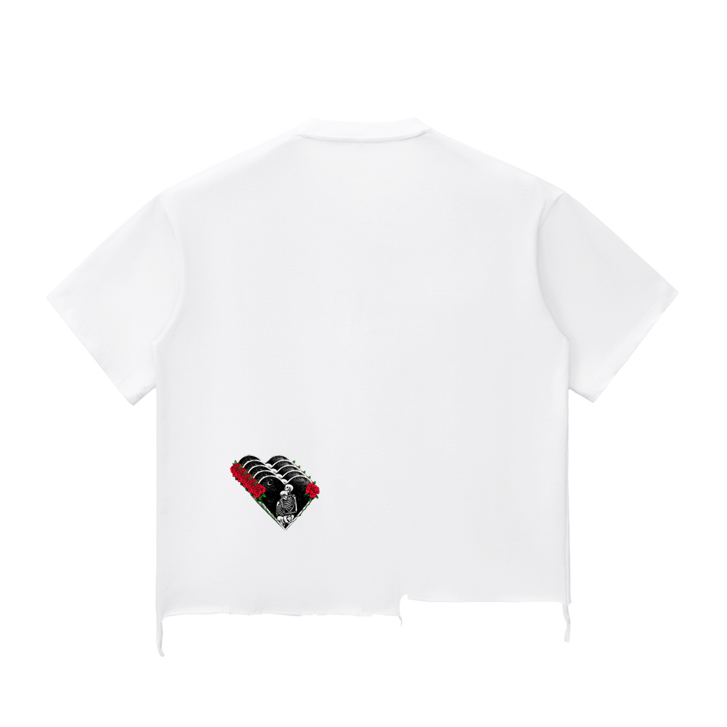 Snow Wash Raw-Hem Boxy T-shirt
