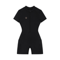 Women's Quarter-Zip Short Sleeve Romper