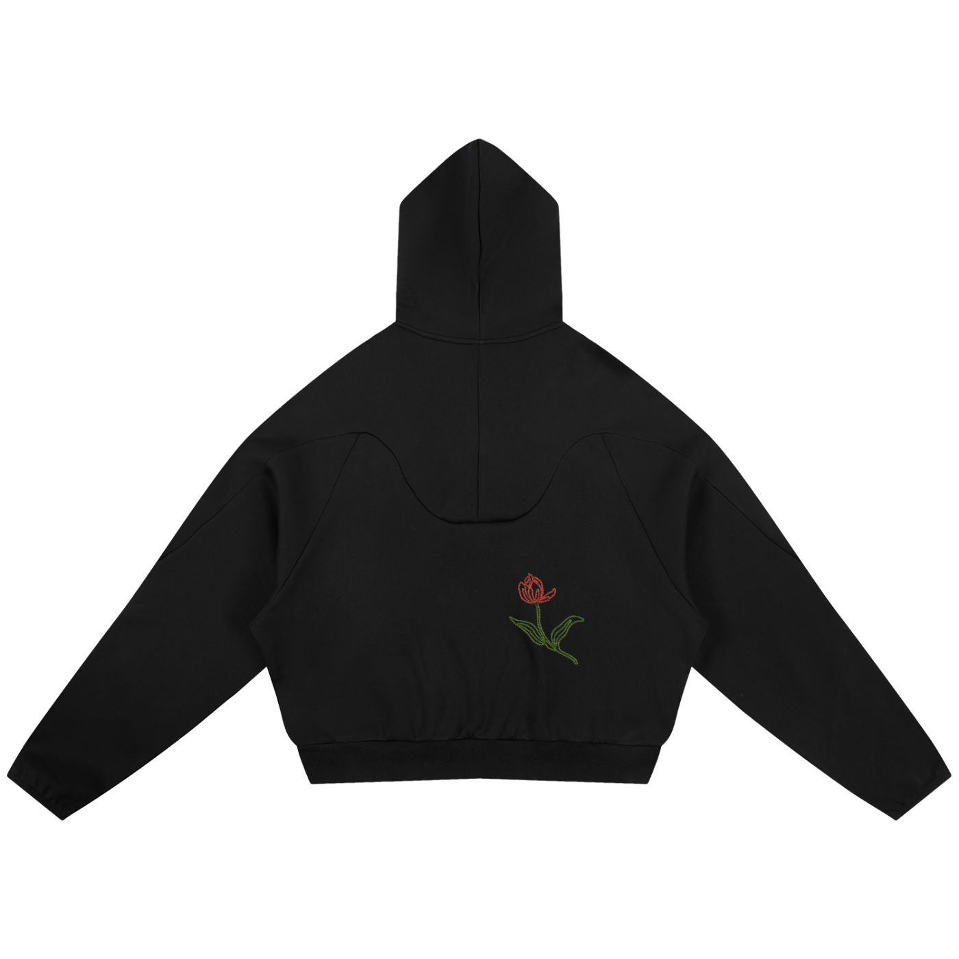 Curved Panel Raglan Hoodie