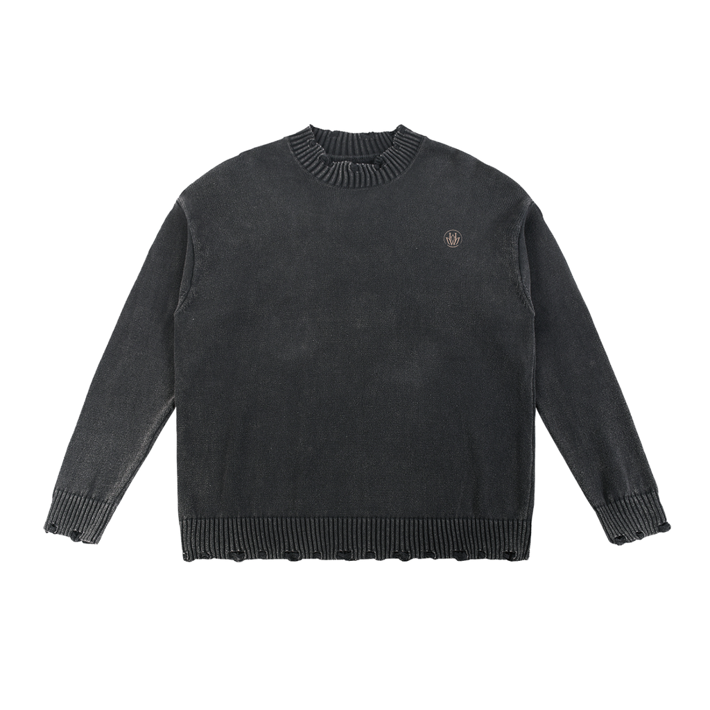 Vintage Washed Hand-Frayed Sweater