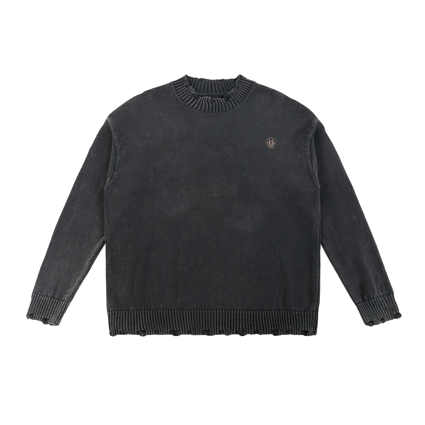 Vintage Washed Hand-Frayed Sweater