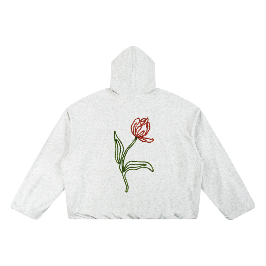 Boxy Gather-Hem Hoodie
