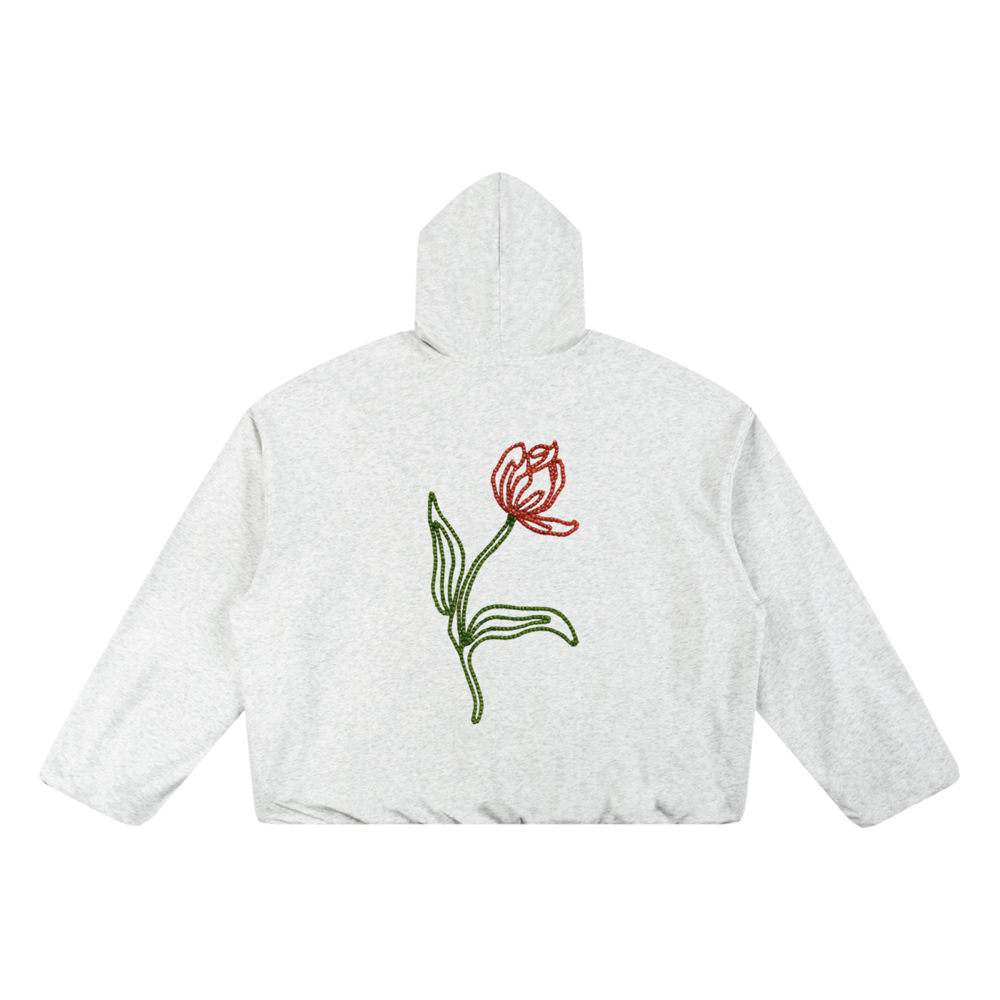 Boxy Gather-Hem Hoodie