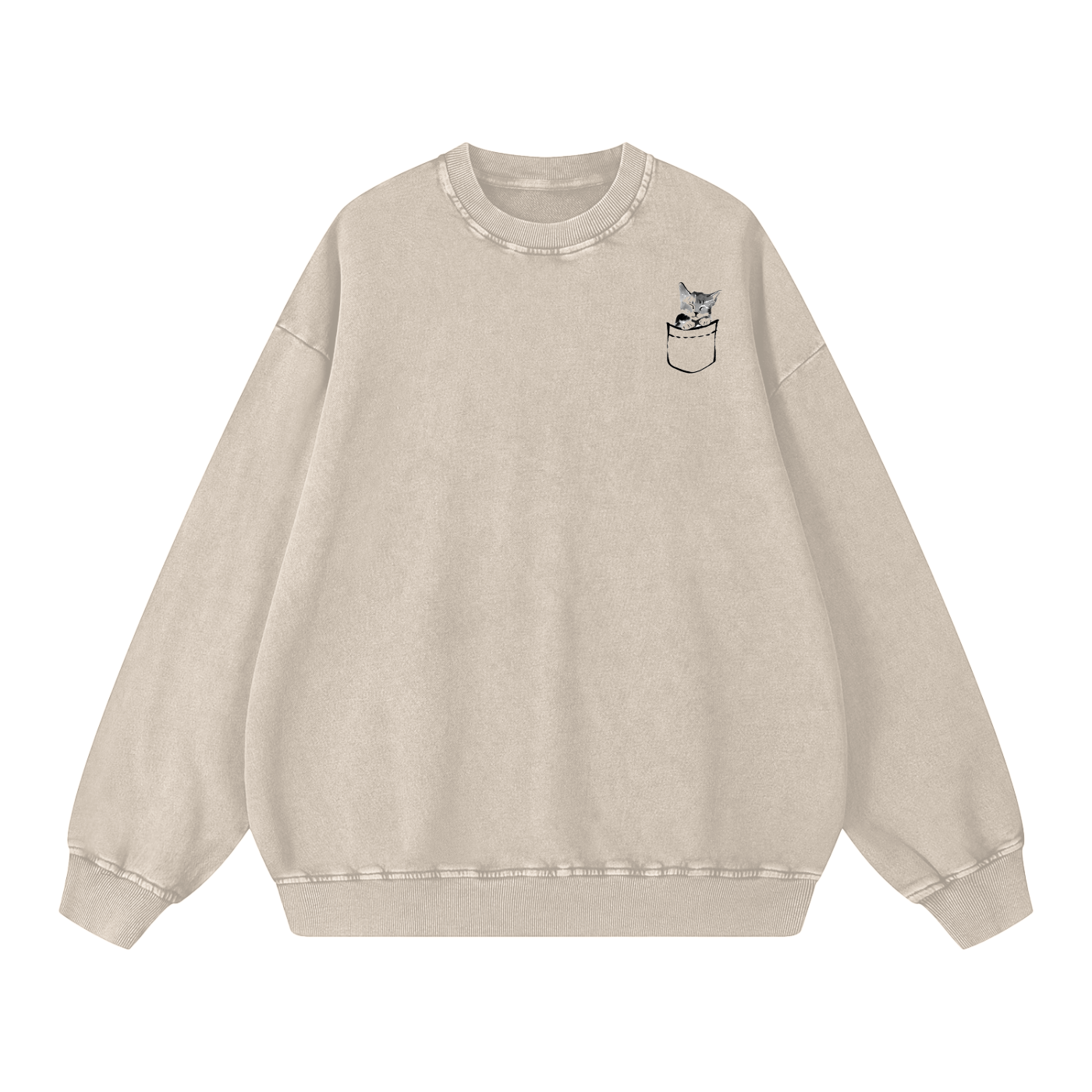 Snow Washed Oversized Sweatshirt