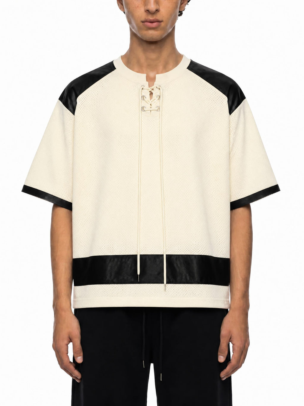 Unisex Raglan Sleeve Mesh Boxy T-Shirt
