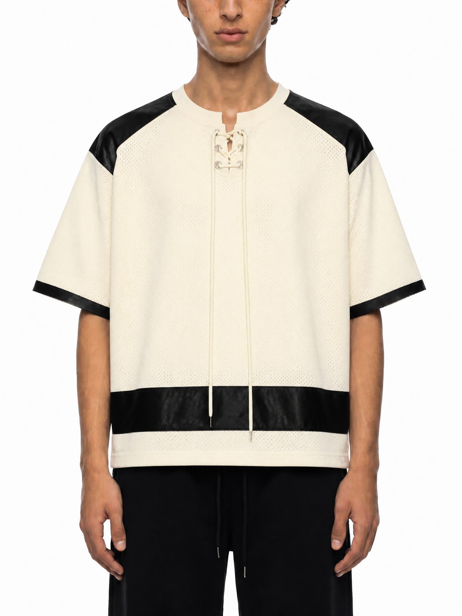 Unisex Raglan Sleeve Mesh Boxy T-Shirt