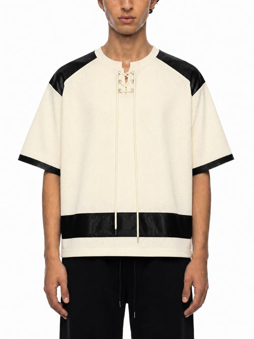 Unisex Raglan Sleeve Mesh Boxy T-Shirt