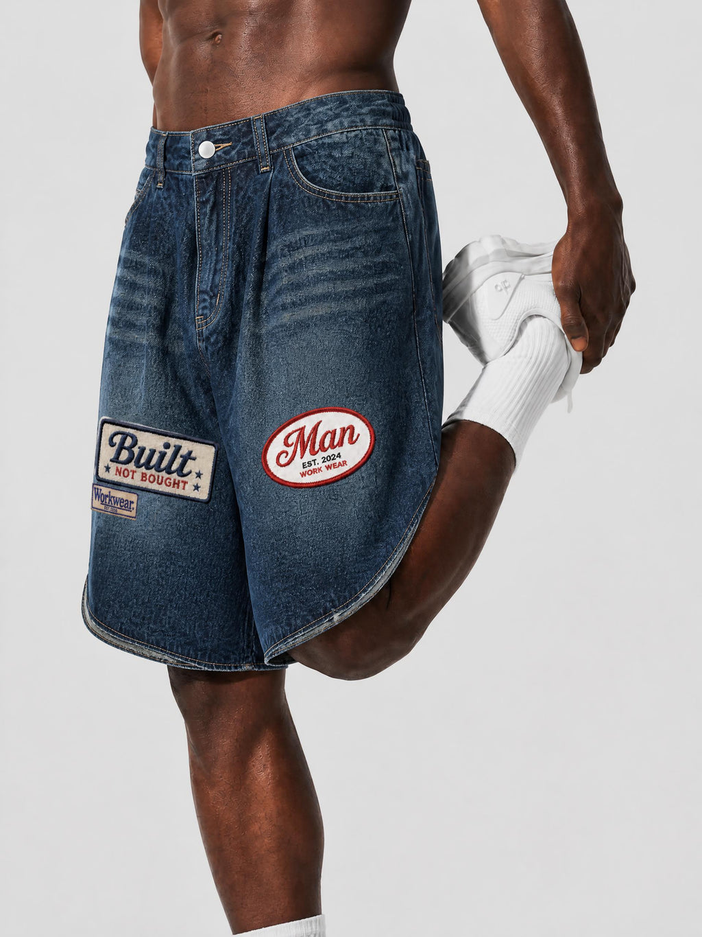 Men’s Wide Leg Denim Shorts