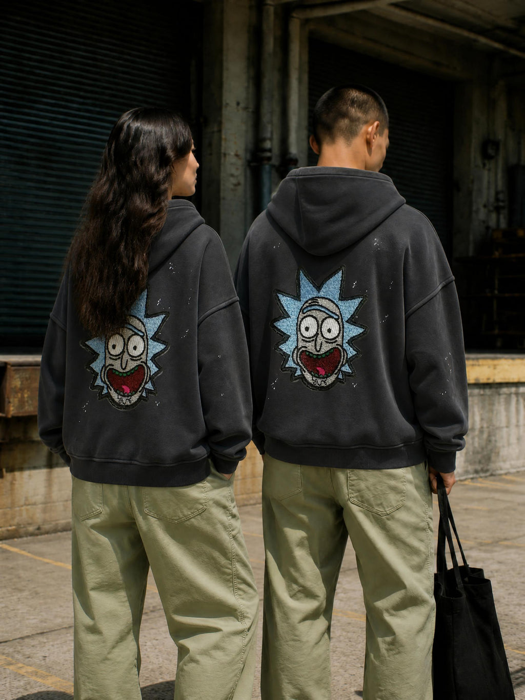 Vintage Washed Frayed Fleece Hoodie