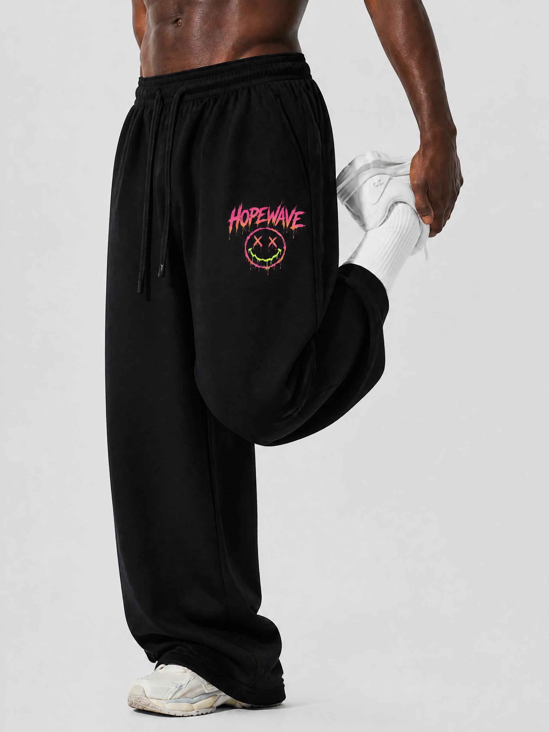 Contrast Tape Straight-Leg Sweatpants