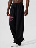 Contrast Tape Straight-Leg Sweatpants