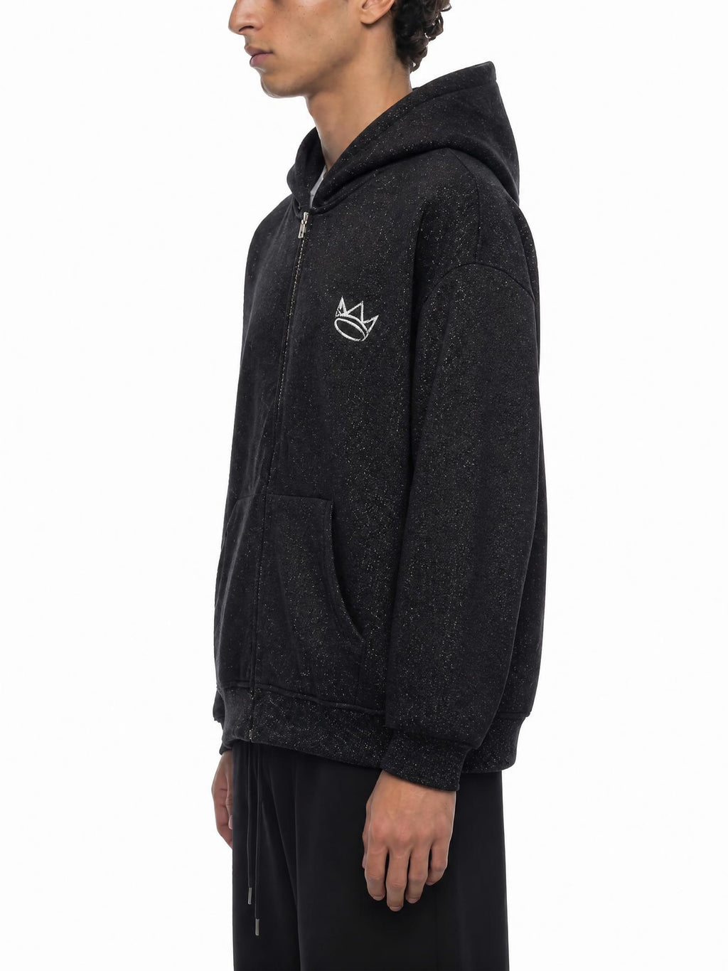 Unisex Sparkles Full Zip Boxy Hoodie