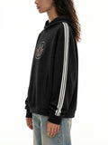 Side Stripe Drop-Shoulder Hoodie