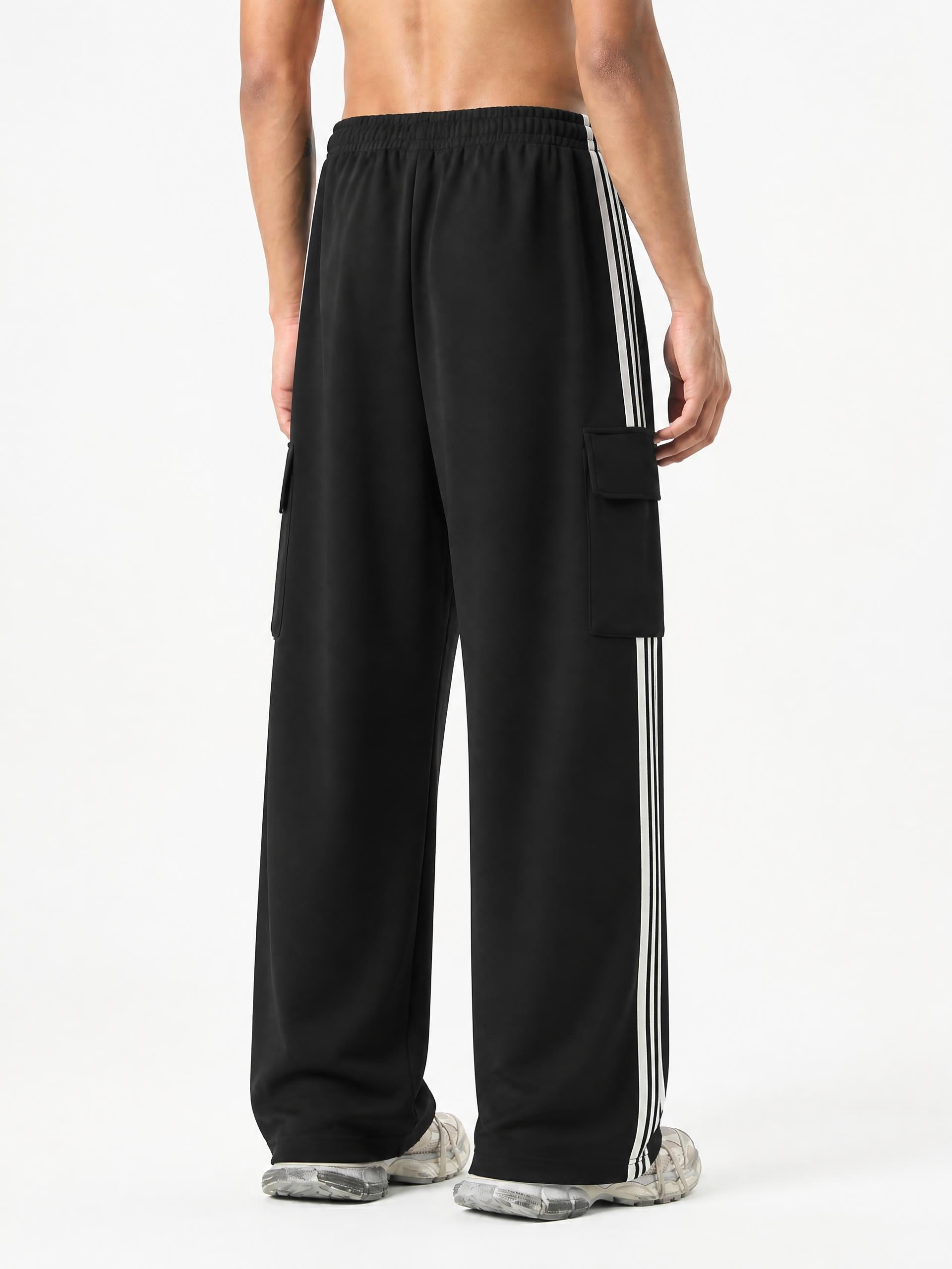 Side Stripe Straight-Leg Pants