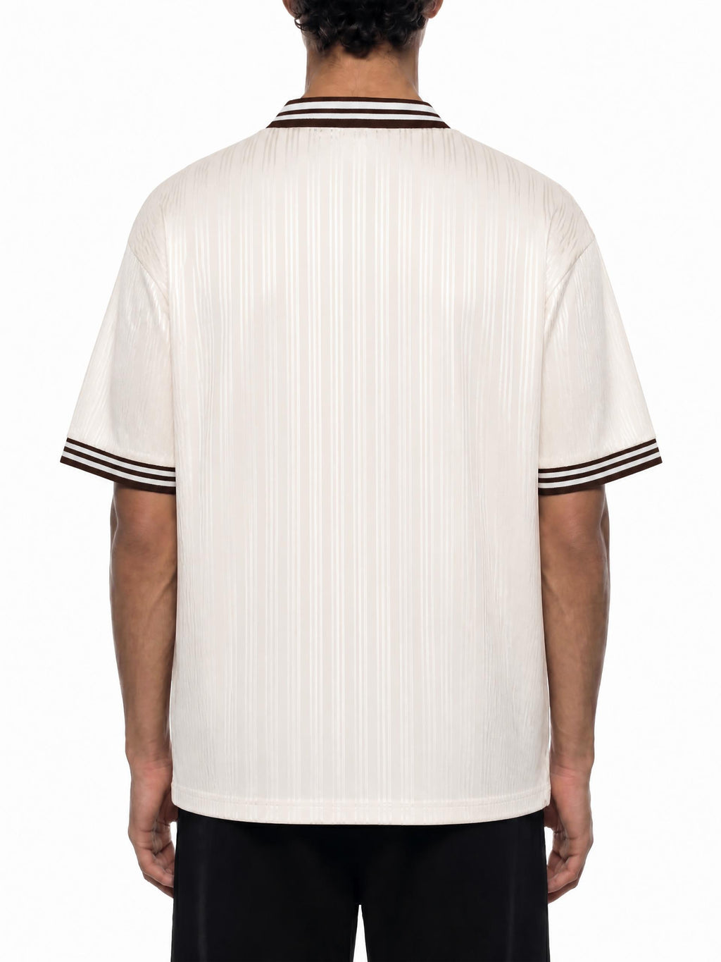 Contrast Stripes Polo Collar T-Shirt