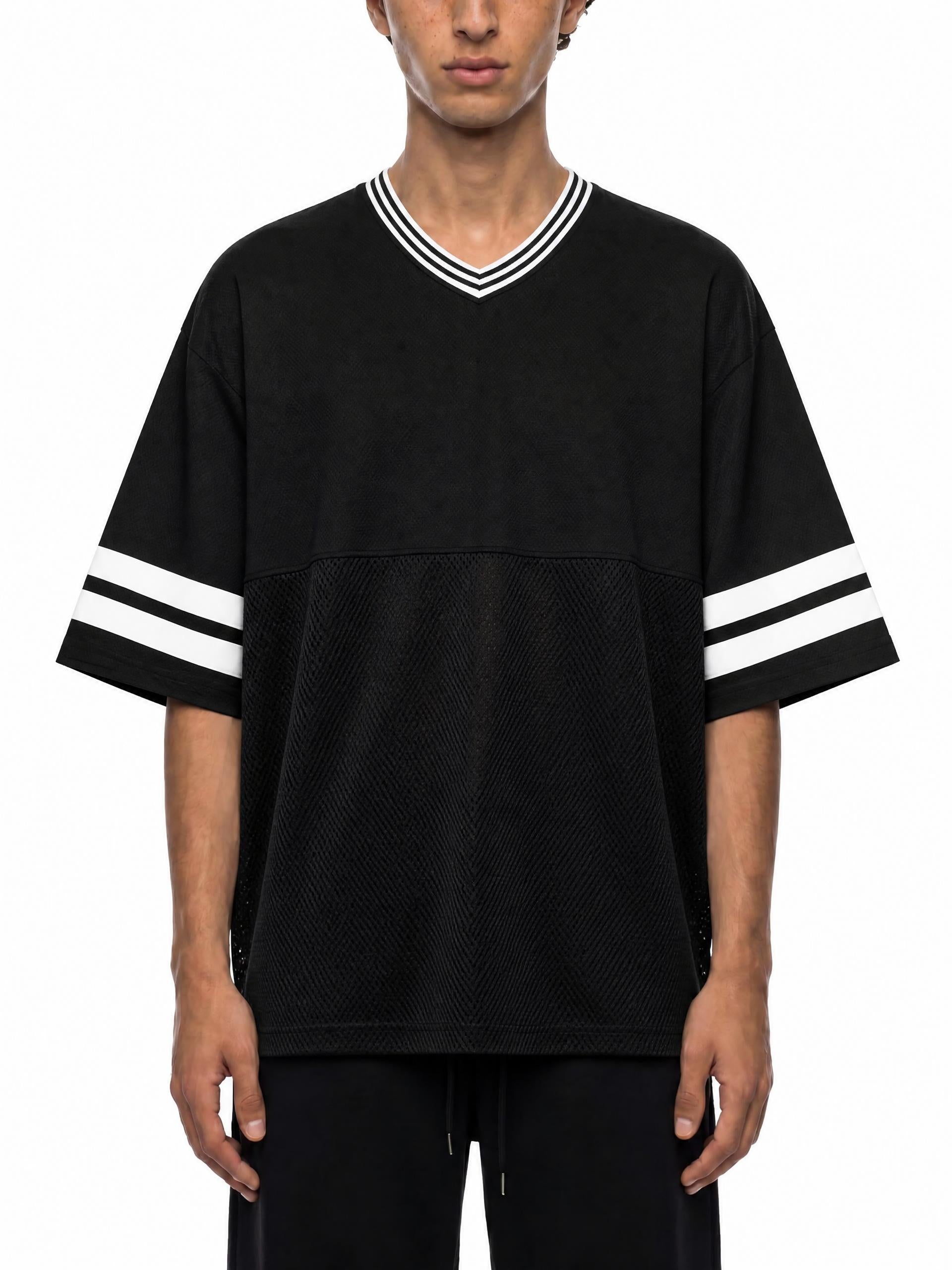 Taped Mesh Boxy T-Shirt