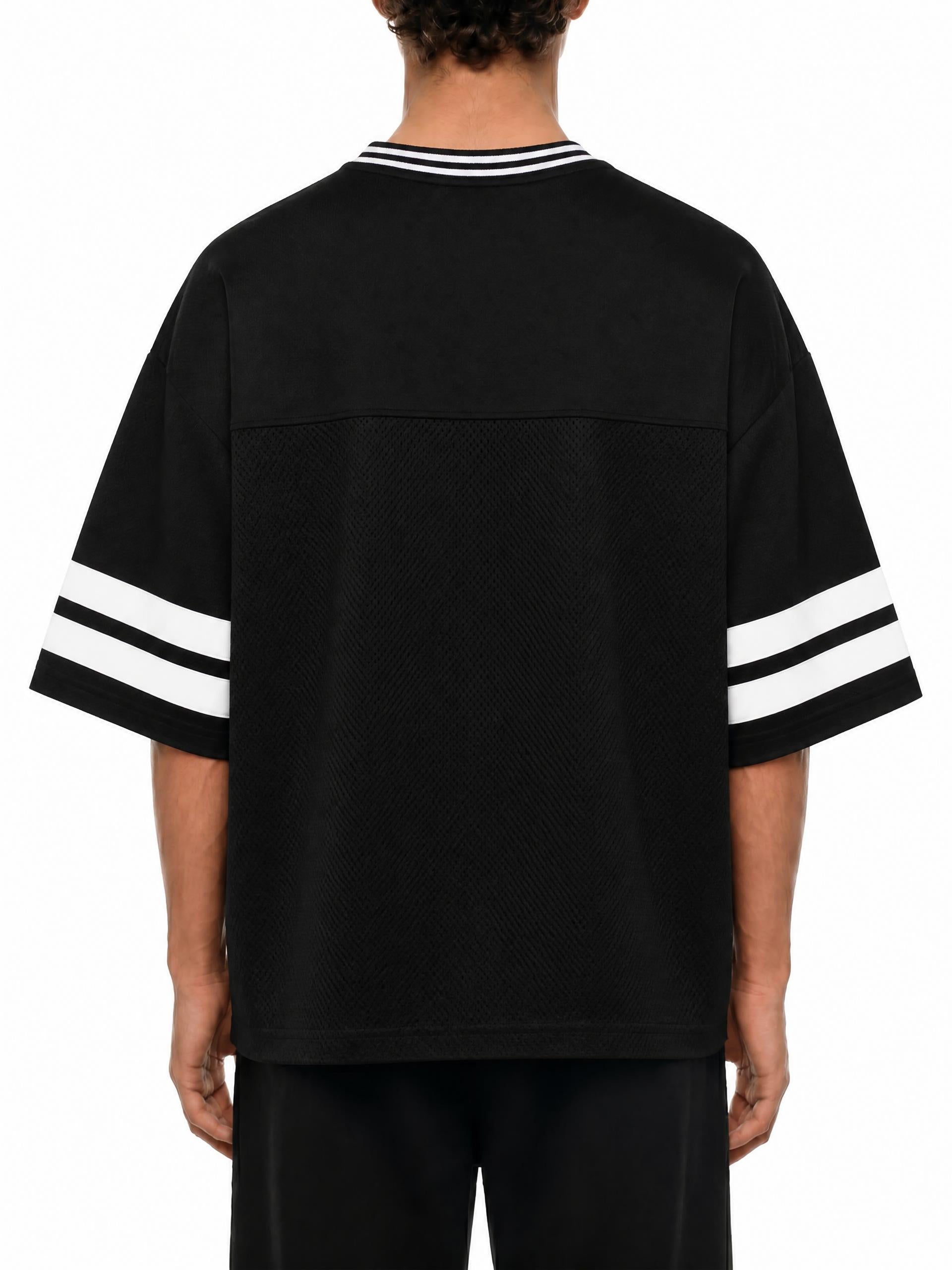 Taped Mesh Boxy T-Shirt