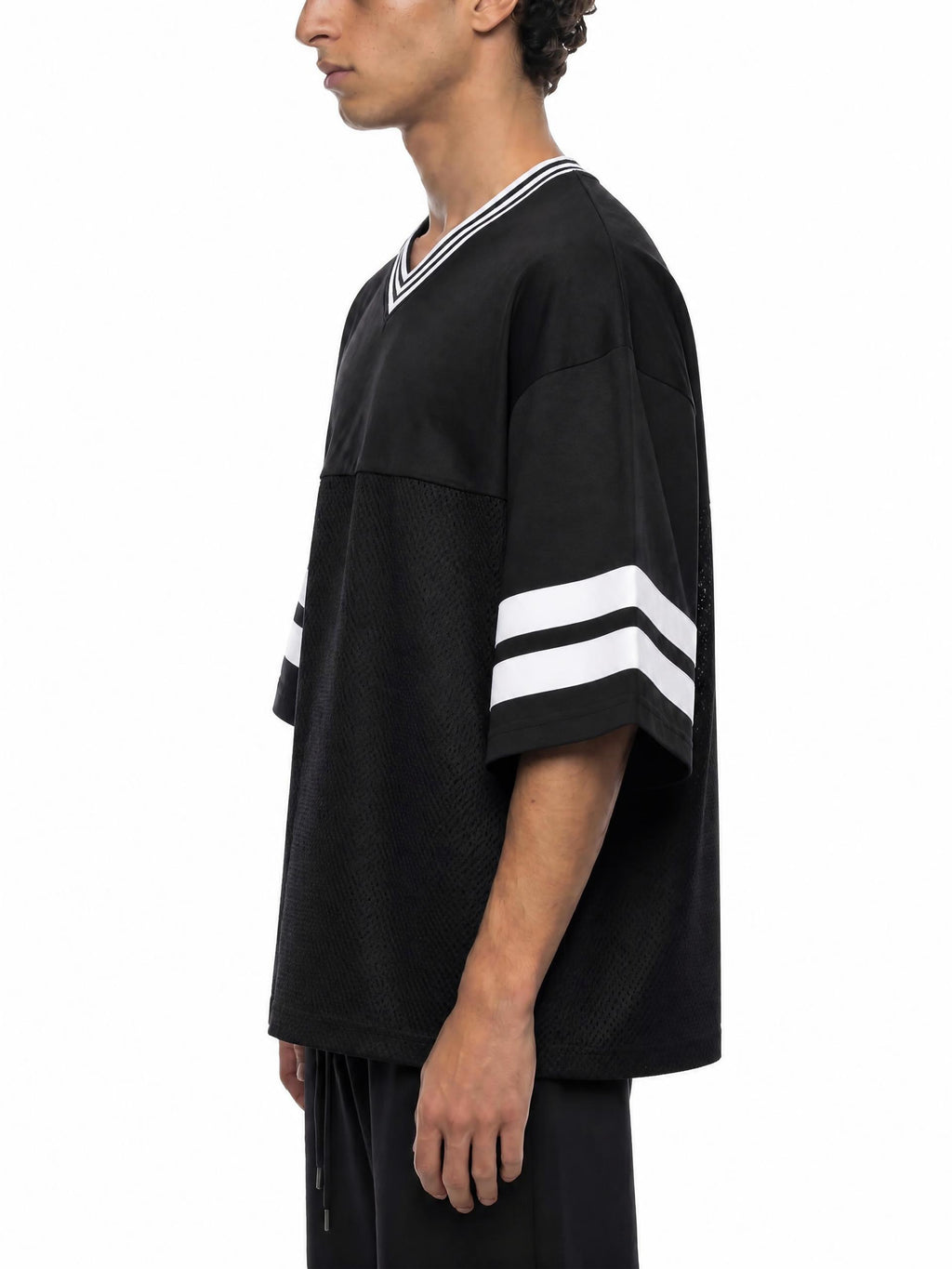 Taped Mesh Boxy T-Shirt